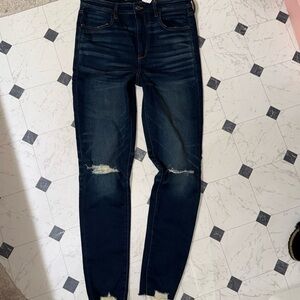 NWT American Eagle 12 Long hi rise jegging jeans dark denim Next level stretch